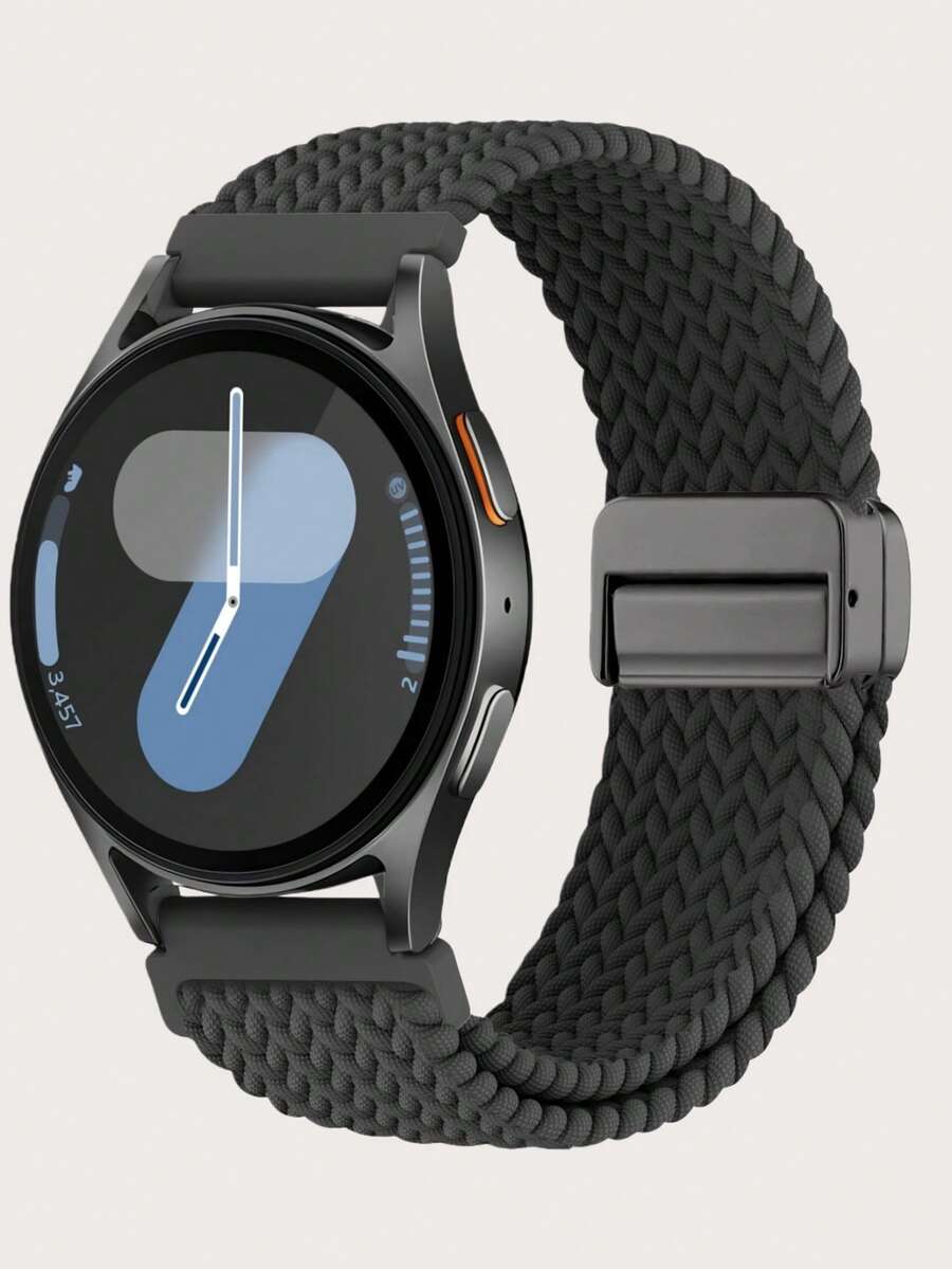 Dây đeo nylon bện từ tính 20mm tương thích với Samsung Galaxy Watch 4 5 6 7 FE 40mm 44mm/Watch 4 6 Classic 42mm 46mm 43mm 47mm/Watch 5 Pro 45mm/Watch 3 41mm/Active 2, tương thích với Vivoactive 6/Vivoactive 5/3/3 Music Watch, dây đeo co giãn Solo Loop có thể điều chỉnh thay thế cho Venu Sq 2/Forerunner 55/165/245/645, tương thích với Gizmo Watch 3 2 1/ Gabb Watch 3 2 1/ SyncUP/Cosmo JrTrack Watch