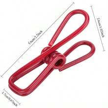 PVC-Coated Chip Clips 40pcs | Strong Sealing Clips For Food Bags & Clothes - Random Color - View 4