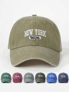 1pc/2pcs Unisex Embroidered "NEW YORK" Washed Baseball Cap, Adjustable Outdoor Casual Hat - Embroidery - View 22