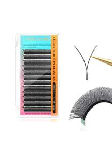 1 pieza YY 0.07 C D Curl Pestañas postizas naturales hechas a mano de alta calidad, suaves y ligeras, adecuadas para extensiones de pestañas profesionales, racimos de pestañas, pestañas individuales, pestañas postizas - Negro - Ver 13