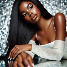 4"X1" Lace Front Wig With Elegant Curly Wavy Bangs, High-Temperature Fiber Material, No Glue Needed, Synthetic Lace Front Wig - Natural & Black - View 3