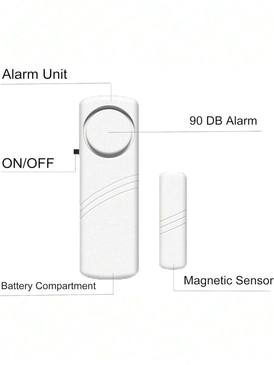 DeTODO Alarma Inalámbrica Para Puerta Y Ventana 1/2/3 PZAS - Blanco - Ver 1