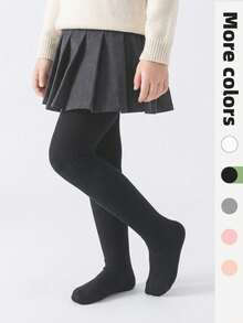 1条纯色简约款儿童连裤袜，适合搭配裙子外出穿着。女童连裤袜，儿童连裤袜，条纹和纯色打底裤。 - 彩色 - 查看 11
