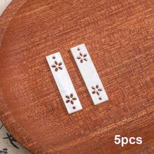 beadia 5/6个优雅复古几何长方形白色镂空吊坠，适用于DIY项链手链首饰制作 - 白色 - 查看 12