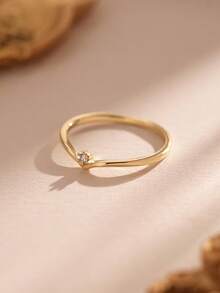 1pc Minimalist Mountain-Shaped S925 Sterling Silver Ring, Elegant Jewelry, Party/Birthday Gift, Dating Essential - Ring - View 2