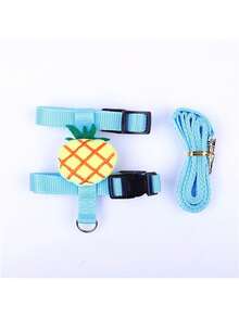 可调节兔子胸背带套装 - 卡通设计，时尚美观，适合户外玩耍；舒适卡通猫咪胸背带套装：透气猫咪/小型宠物牵引绳 - 彩色 - 查看 16