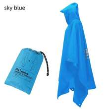 Chubasquero de exterior 3 en 1, para senderismo, montañismo, a prueba de viento y agua, para ciclismo, impermeable de nailon multifuncional de emergencia, artículo lindo - Multicolor - Ver 10