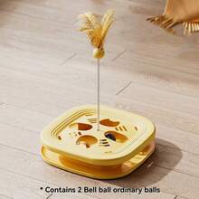 1个迷宫猫玩具，互动猫玩具，游戏板，益智宠物玩具，带铃铛，可自娱自乐，适合所有猫咪 - 彩色 - 查看 13