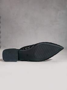 Women's New Pointed Toe Shoes, Breathable Mesh Outer Fashionable Versatile Shoes - Black - View 7