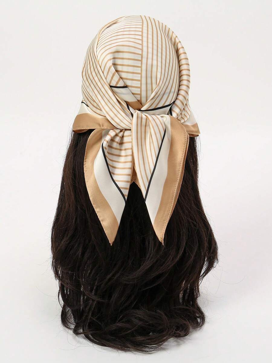 1件装几何印花方巾/披肩/领巾/头巾，女士适用 - 彩色 - 查看 1