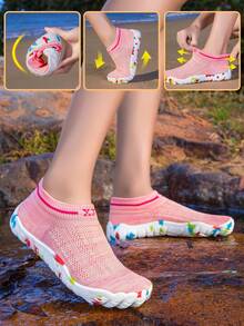 New Unisex Sports Outdoor Wading Shoes, Anti-Slip Anti-Sand Beach Shoes, Suitable For Beach, Stream, Hiking, Camping, Gym, Applicable For All Seasons - Pink - View 5