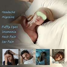 1pc/4pcs/10pcs Blackout Sleep Eye Mask, Satin-Like Cooling Comfortable, Relieve Fatigue, Nap, Sleep, Back To School Supplies - Grass green - View 2