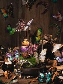 30 kolorowych naklejek z motylami, wykonanych z wodoodpornego materiału PET, odpowiednich do rękodzieła, scrapbookingu, pamiętnika, etui na telefon, dekoracji ściennych, dekoracji sypialni, dekoracji biurowych, artykułów ślubnych, dekoracji ślubnych, zaproszeń ślubnych - Wielokolorowe - Zobacz 7