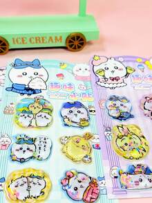 一套随机卡通可爱甜美创意儿童礼物，幼儿园及小学奖励，儿童生日礼物，卡通玩具，趣味贴纸 - 彩色 - 查看 7