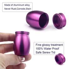 Pequena urna memorial de 4 cm (1,57 polegadas), adequada para cinzas humanas e de animais de estimação, mini urna de cremação em liga de alumínio com design em formato de vela. - Roxa - Ver 3