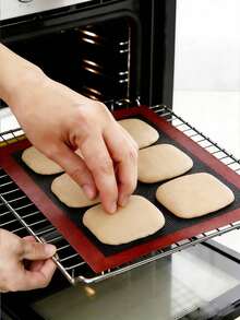 1Set-30X40cm Silicone Grill Mat Baking Tray Combine With Waffle Cookie Molds And Piping Bags Breathable Cookie Bread Mat Oven Microwave High Temperature Baking Kitchen Tools - Multicolor - View 10