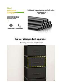 1 件全新抽屉式收纳架，家用书架储物柜，适用于客厅、书房、玩具、零食、床头柜 - 彩色 - 查看 6