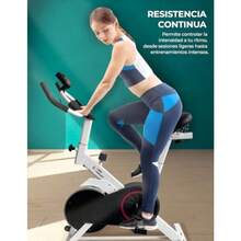 bicicleta para hacer ejercicioRED VELVET icleta Estática de Spinning con Volante de Inercia de 4 kg: ¡Transforma tu Rutina en Casa! - Blanco - Ver 6