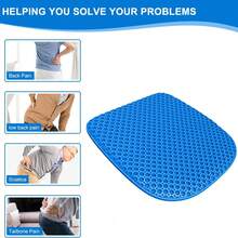 大号凝胶坐垫，适合长时间坐姿，防滑垫套，柔软透气，减少坐垫上的汗水，适用于轮椅、椅子、汽车、办公椅。 - 彩色 - 查看 8