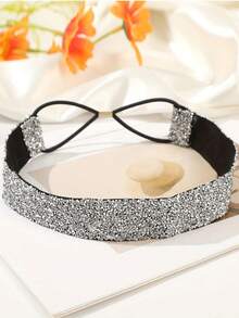 1pc Luxury Fully Rhinestone Headband, Elegant Minimalist Crystal Crown Headpiece, Suitable For Daily Wear, Parties And Gatherings - Multicolor - View 4