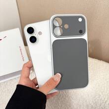 1 pieza Funda de teléfono de cuero transparente y creativa, compatible con las series 11 12 13 14 15 16 17, gran regalo para familiares, amigos y fiestas - Naranja - Ver 2
