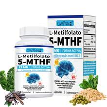 Gwynne L-Metilfolato 15mg Plus Metil B12 | 90 Cápsulas | 5-MTHF Forma Activa | Alta Potencia | Apoyo a Estado de Ánimo, Metilación y Cognición | Vitaminas Bioactivas - 90 unidades - Ver 4