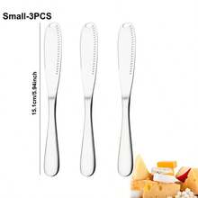 3pcs Durable 430 Stainless Steel Butter Spreader Knives, Butter Knife Spreaders, Premium Stainless Steel Butter Knives Curler, Butter Slicer With Holes, Butter Grater, 3-In-1 Multifunctional Serrated Kitchen Gadgets, Dishwasher - Multicolor - View 11
