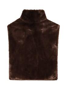 Áo khoác gile giả lông thú kiểu cổ điển dành cho nữ, thích hợp cho mùa Thu/Đông. - màu nâu - Xem 7