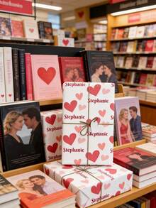 1/3/5pcs Custom Text Wrapping Paper, Personalized Valentine's Day Gift Wrap With Name, Romantic Couple Gift Wrap For Anniversary Valentine's Day Christmas Birthday - Multicolor - View 5