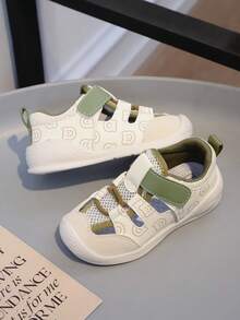 Infant Sandals, Unisex For Boys & Girls, Rubber Non-Slip Sole, Fashion Versatile Bear Hook And Loop Infant Sandals - Olive Green - View 6