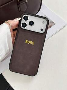 Personalized Custom Initials Name Letter 3D Engraved Phone Case Compatible With IPhone 17 16 15 14 13 12 11 Pro Max Plus Air Luxury Classic Leather Cover Gifts Ideal FPOC - Nhiều màu - Xem 10