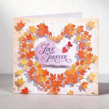 Creative Love And Maple Leaf Dies, DIY Scrapbooking Album And Embossing Stencil, Greeting Card Making Tool, Card Paper Cutting Crafts ,Gift Card Making Template Die Cuts. - Silver - View 2