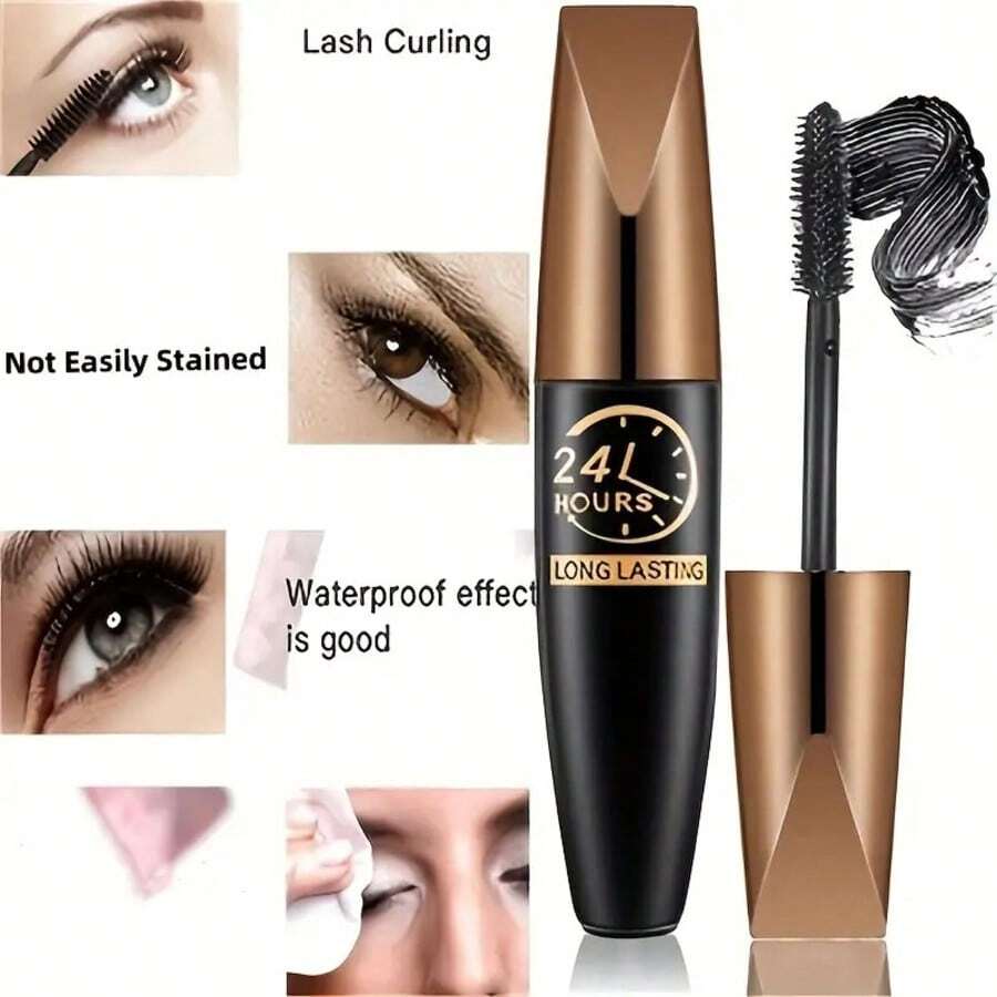 8D Fiber Waterproof Mascara - Black, Creates Thick, Curled Lashes With A Lash Extension Effect, Long-Lasting For 24 Hours - Multicolor - View 1