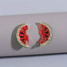 1 Pair Fashion Simple Small Exquisite Elegant Fresh Sweet Watermelon Women's Spring Summer Earrings, Buy One Get One Free Or Buy One Get Three Free - Đỏ - Xem 5