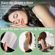 V Face Facial Lifting, Double Chin Sleep Mask Full Face Lifting Anti-Sagging, V Face Mask Facial Contour Lifting Sleep Bandage Double Chin Nasolabial Fold Bandage Unisex - 淺灰紫色 [拉壓] - 查看 5