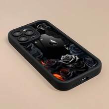 Estuche para teléfono con patrón de rosa negra y as de espadas Compatible con estuches para teléfonos   17  17 Pro  16 Pro Max  15 Pro Max  14 y  13 Hecho de material de TPU duradero, resistente a caídas y elegante Un regalo perfecto para familiares, amigos y seres queridos y un excelente regalo para cumpleaños, San Valentín y Año Nuevo. - Negro - Ver 6
