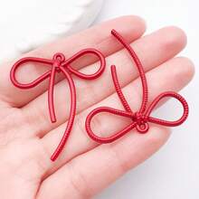 5/10个 42x37mm 彩色涂漆金属合金领结钥匙扣，DIY钥匙扣和耳环工艺材料 - 均碼 - 查看 13