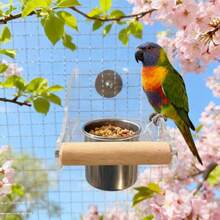 Bộ lồng chim vẹt dung tích lớn, dễ vệ sinh, chống gỉ sét, kèm chân đế gỗ và bát đựng thức ăn bằng thép không gỉ, cốc uống nước chống tràn, thanh mài móng, thích hợp cho vẹt uyên ương, vẹt đuôi dài và bồ câu vằn. - Nhiều màu - Xem 6