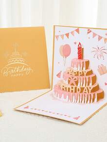 1张立体纸质蛋糕贺卡，充满节日氛围。这是一款手工制作的创意贺卡，用于传递祝福。可作为礼物赠送给朋友，也是节日礼品的理想之选。（不含灯光） - 套裝 - 查看 11
