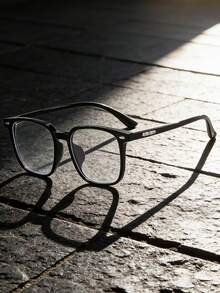 1副/2副复古方形高端轻便男士眼镜框，瘦脸无妆光学眼镜 - 無色 - 查看 12