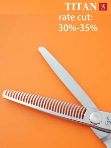 TITAN HIRLD TITAN Professional Haircutting Scissors, Japanese VG10 Steel, Includes: 1 Comb, 1 Cleaning Cloth, 1 Finger Ring, 2 Adjustment Plates - Silver - View 3