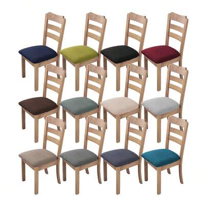 1/2/4/6pcs Plaid Pattern Stretch Dining Chair Covers, Removable & Washable Chair Slipcovers For Dining Room, Kitchen