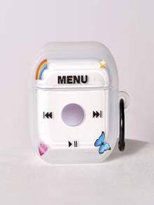 Playlist Element Music-Themed Anti-Drop Protective Case Compatible With Apple Wireless Earphones, Scratch-Resistant And Shock-Proof - Clear - View 7