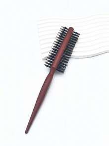 1pc Professional Salon Boar Bristle Fine Tooth Comb, Hair Brush For Styling, DIY Hair Extension Tool - Multicolor - View 12