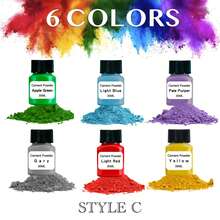 6 Colors Gypsum Cement Pigment Powder Set, 30ml/1.01oz Gypsum Pigment - Water-Based Coloring Agent For Gypsum, Epoxy Crafts And Jewelry Making, Powder Paint Pigment For Resin Crafting