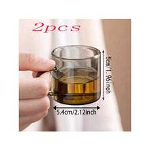 1pc Gray Glass Cup, Suitable For Home, Cafe, Mall, Store To Drink Coffee, Tea, Water, Beverages, Etc. - Grey - View 12