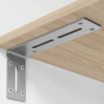 2个90度不锈钢角支架，带螺丝 - 非常适合用于家具、门、橱柜和屏风