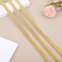 5码金属蕾丝花边丝带，弧形蕾丝面料，缝纫，编织，蕾丝丝带，婚礼工艺DIY服装配饰 - 彩色 - 查看 27