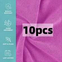 超细纤维洗脸巾/毛巾，10/20条装，12英寸 x 12英寸，高吸水性柔软面巾/洗脸巾，适用于浴室、健身房、酒店和水疗中心，速干多用途清洁布，多种颜色和尺寸可选 - 彩色 - 查看 24