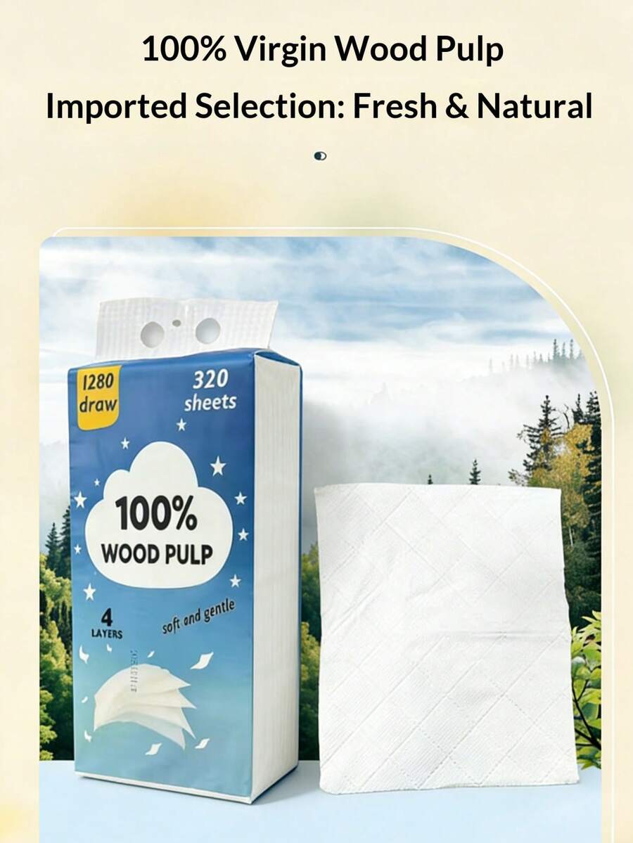 The Suspended Raw Pulp Wooden Toilet Paper Holder Can Hold 1280 Rolls Of Toilet Paper. It Has A Four-Layer Thickening Design And Is Suitable For Kitchens, Bathrooms And Workrooms. It Can Be Used To Store Tissues, Napkins And Cocktail Napkins. - trắng - Xem 1